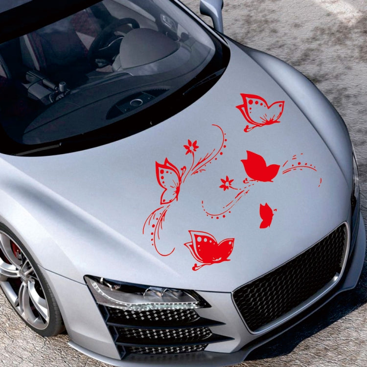 D-907 Butterflies Pattern Car Modified Decorative Sticker(Red) - Decorative Sticker by buy2fix | Online Shopping UK | buy2fix