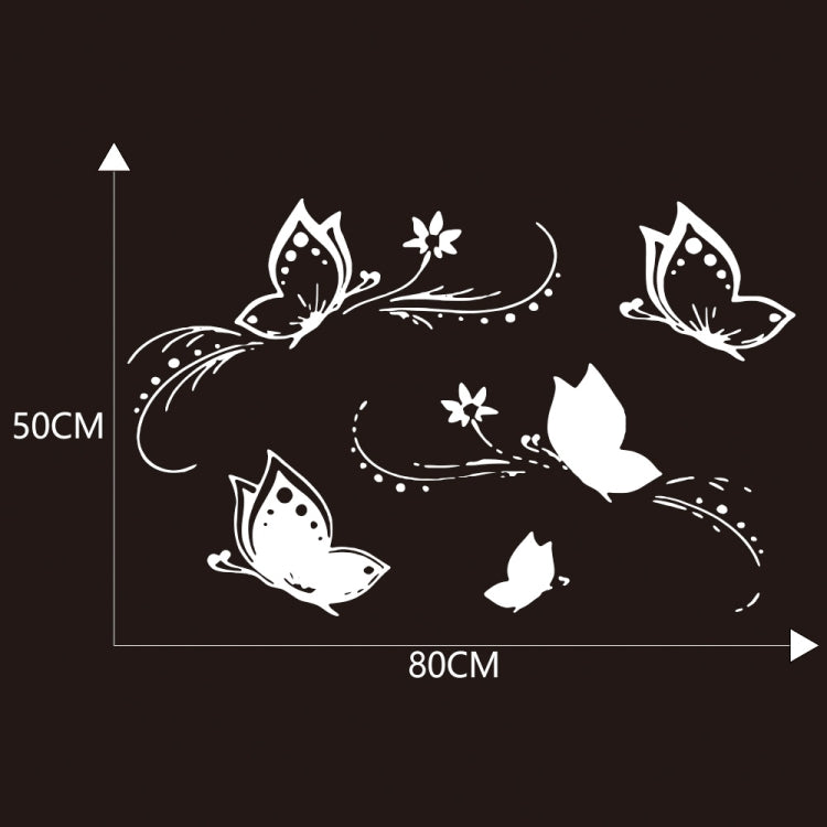 D-907 Butterflies Pattern Car Modified Decorative Sticker(White) - Decorative Sticker by buy2fix | Online Shopping UK | buy2fix