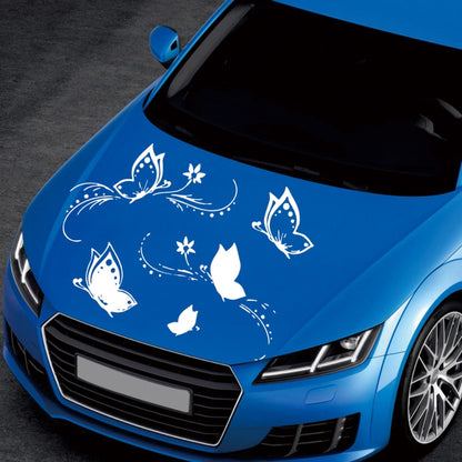 D-907 Butterflies Pattern Car Modified Decorative Sticker(White) - Decorative Sticker by buy2fix | Online Shopping UK | buy2fix