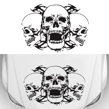 D-923 Three Skulls Pattern Car Modified Decorative Sticker(Black) - Decorative Sticker by buy2fix | Online Shopping UK | buy2fix