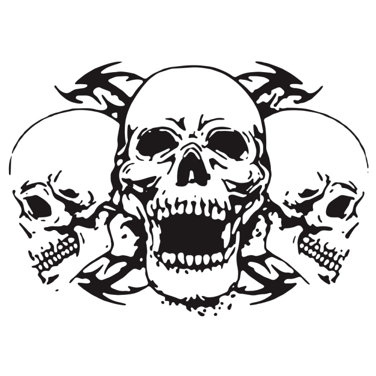 D-923 Three Skulls Pattern Car Modified Decorative Sticker(Black) - Decorative Sticker by buy2fix | Online Shopping UK | buy2fix