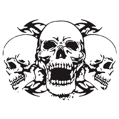 D-923 Three Skulls Pattern Car Modified Decorative Sticker(Black) - Decorative Sticker by buy2fix | Online Shopping UK | buy2fix