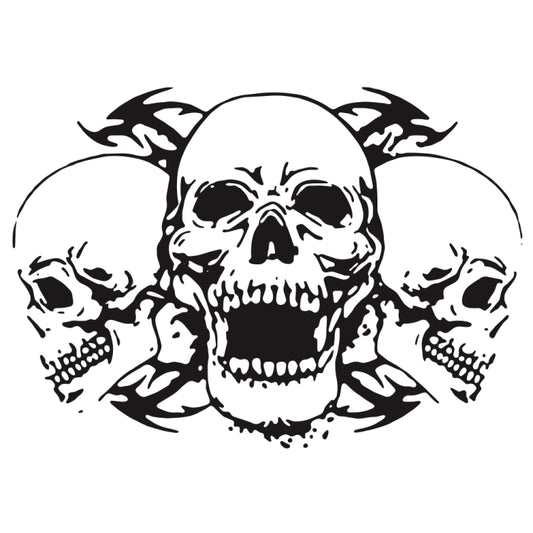 D-923 Three Skulls Pattern Car Modified Decorative Sticker(Black) - Decorative Sticker by buy2fix | Online Shopping UK | buy2fix