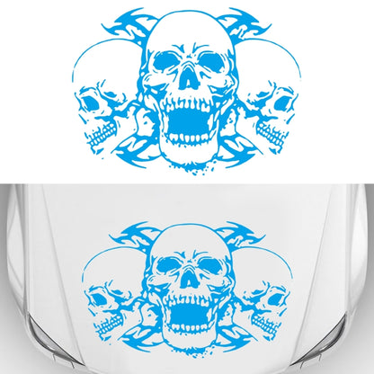 D-923 Three Skulls Pattern Car Modified Decorative Sticker(Blue) - Decorative Sticker by buy2fix | Online Shopping UK | buy2fix
