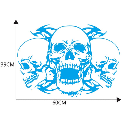 D-923 Three Skulls Pattern Car Modified Decorative Sticker(Blue) - Decorative Sticker by buy2fix | Online Shopping UK | buy2fix