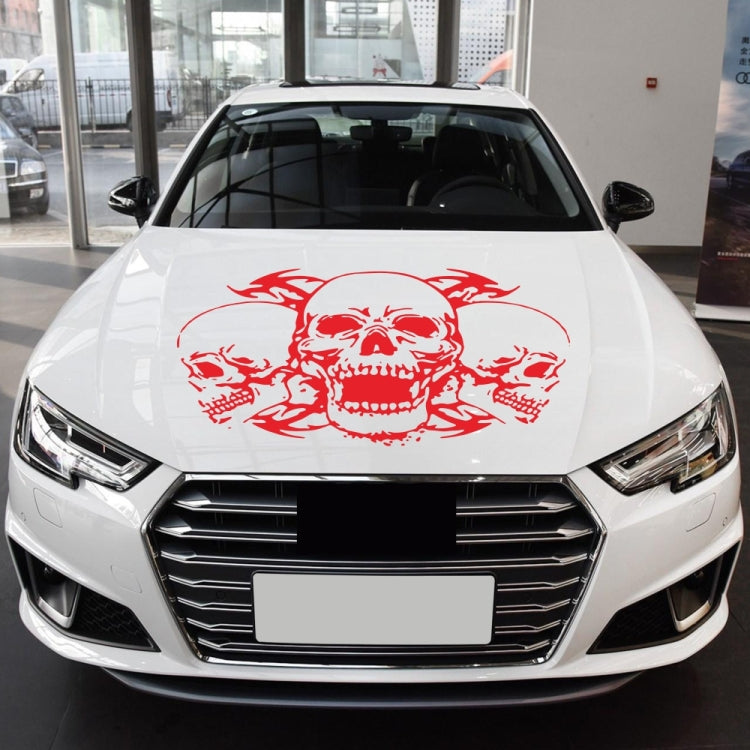 D-923 Three Skulls Pattern Car Modified Decorative Sticker(Red) - Decorative Sticker by buy2fix | Online Shopping UK | buy2fix
