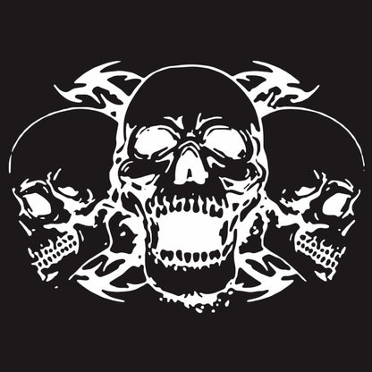 D-923 Three Skulls Pattern Car Modified Decorative Sticker(White) - Decorative Sticker by buy2fix | Online Shopping UK | buy2fix