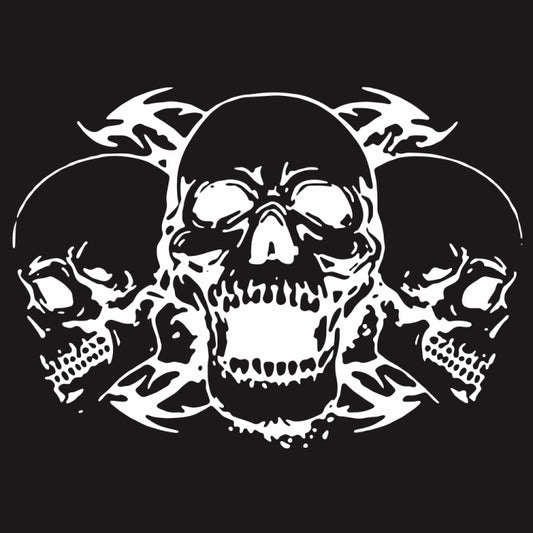 D-923 Three Skulls Pattern Car Modified Decorative Sticker(White) - Decorative Sticker by buy2fix | Online Shopping UK | buy2fix