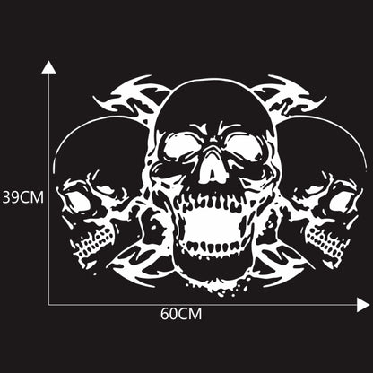 D-923 Three Skulls Pattern Car Modified Decorative Sticker(White) - Decorative Sticker by buy2fix | Online Shopping UK | buy2fix