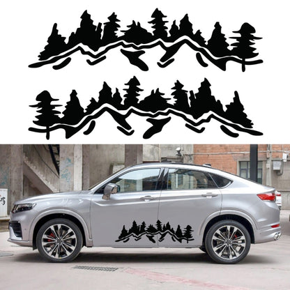 2 PCS/Set D-924 Mountain Woods Pattern Car Modified Decorative Sticker(Black) - Decorative Sticker by buy2fix | Online Shopping UK | buy2fix
