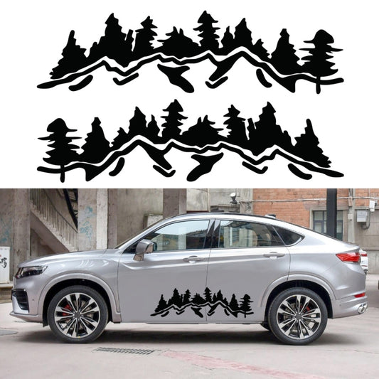2 PCS/Set D-924 Mountain Woods Pattern Car Modified Decorative Sticker(Black) - Decorative Sticker by buy2fix | Online Shopping UK | buy2fix