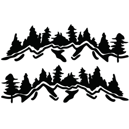 2 PCS/Set D-924 Mountain Woods Pattern Car Modified Decorative Sticker(Black) - Decorative Sticker by buy2fix | Online Shopping UK | buy2fix