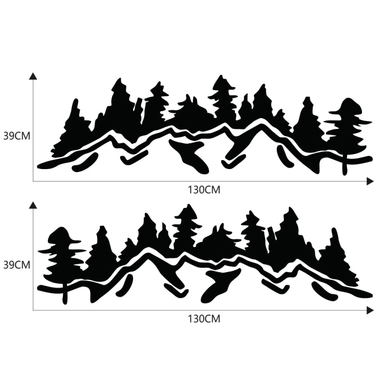 2 PCS/Set D-924 Mountain Woods Pattern Car Modified Decorative Sticker(Black) - Decorative Sticker by buy2fix | Online Shopping UK | buy2fix