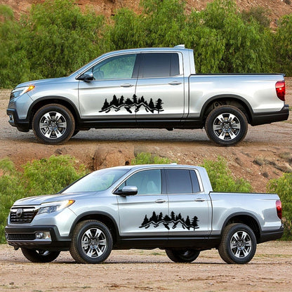 2 PCS/Set D-924 Mountain Woods Pattern Car Modified Decorative Sticker(Black) - Decorative Sticker by buy2fix | Online Shopping UK | buy2fix
