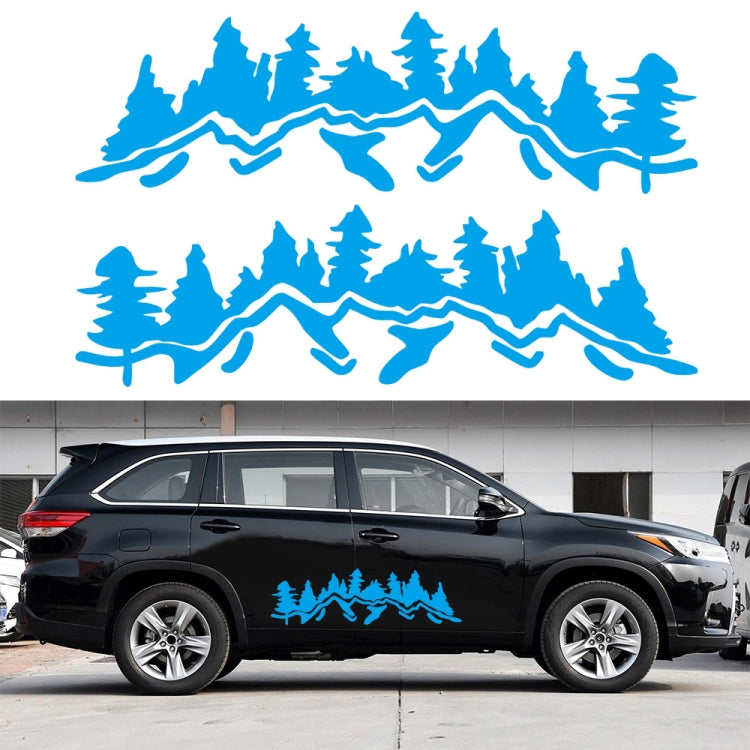 2 PCS/Set D-924 Mountain Woods Pattern Car Modified Decorative Sticker(Blue) - Decorative Sticker by buy2fix | Online Shopping UK | buy2fix