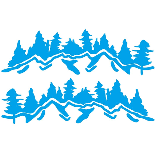 2 PCS/Set D-924 Mountain Woods Pattern Car Modified Decorative Sticker(Blue) - Decorative Sticker by buy2fix | Online Shopping UK | buy2fix