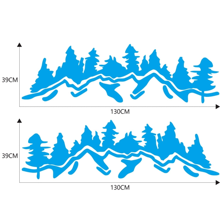 2 PCS/Set D-924 Mountain Woods Pattern Car Modified Decorative Sticker(Blue) - Decorative Sticker by buy2fix | Online Shopping UK | buy2fix