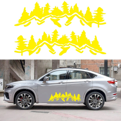 2 PCS/Set D-924 Mountain Woods Pattern Car Modified Decorative Sticker(Yellow) - Decorative Sticker by buy2fix | Online Shopping UK | buy2fix