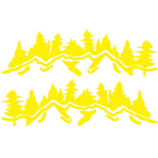 2 PCS/Set D-924 Mountain Woods Pattern Car Modified Decorative Sticker(Yellow) - Decorative Sticker by buy2fix | Online Shopping UK | buy2fix