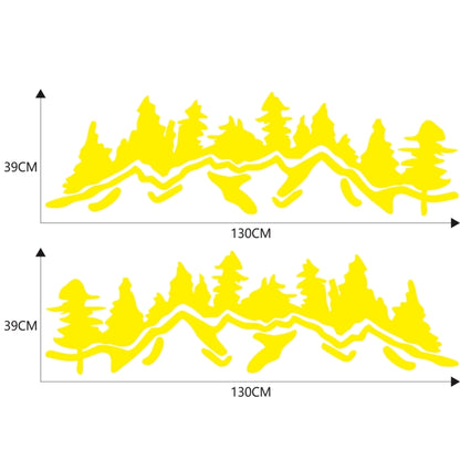 2 PCS/Set D-924 Mountain Woods Pattern Car Modified Decorative Sticker(Yellow) - Decorative Sticker by buy2fix | Online Shopping UK | buy2fix