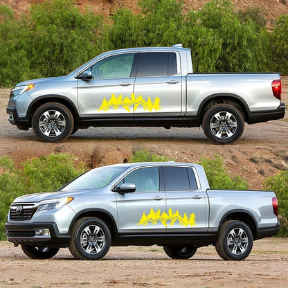 2 PCS/Set D-924 Mountain Woods Pattern Car Modified Decorative Sticker(Yellow) - Decorative Sticker by buy2fix | Online Shopping UK | buy2fix