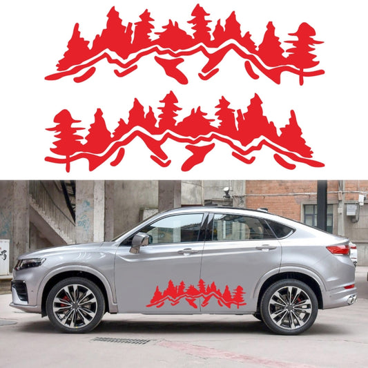2 PCS/Set D-924 Mountain Woods Pattern Car Modified Decorative Sticker(Red) - Decorative Sticker by buy2fix | Online Shopping UK | buy2fix