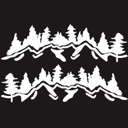2 PCS/Set D-924 Mountain Woods Pattern Car Modified Decorative Sticker(White) - Decorative Sticker by buy2fix | Online Shopping UK | buy2fix