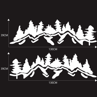 2 PCS/Set D-924 Mountain Woods Pattern Car Modified Decorative Sticker(White) - Decorative Sticker by buy2fix | Online Shopping UK | buy2fix