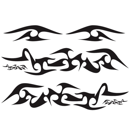 2 PCS/Set D-925 Flame Pattern Car Modified Decorative Sticker(Black) - Decorative Sticker by buy2fix | Online Shopping UK | buy2fix