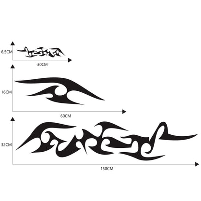 2 PCS/Set D-925 Flame Pattern Car Modified Decorative Sticker(Black) - Decorative Sticker by buy2fix | Online Shopping UK | buy2fix