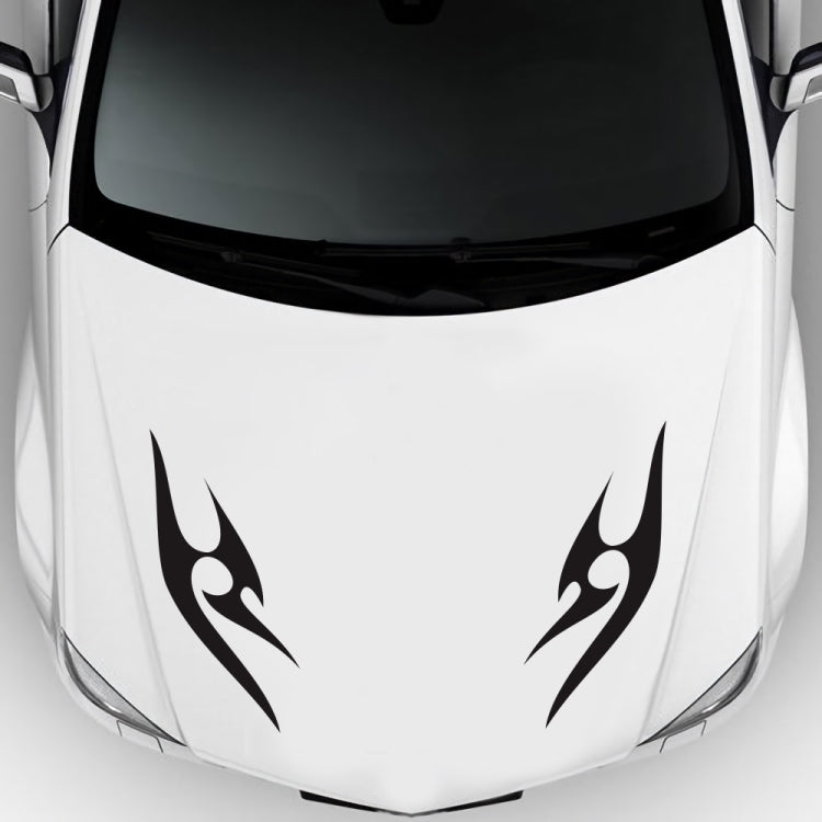 2 PCS/Set D-925 Flame Pattern Car Modified Decorative Sticker(Black) - Decorative Sticker by buy2fix | Online Shopping UK | buy2fix
