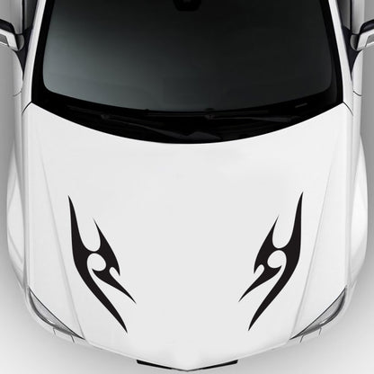 2 PCS/Set D-925 Flame Pattern Car Modified Decorative Sticker(Black) - Decorative Sticker by buy2fix | Online Shopping UK | buy2fix