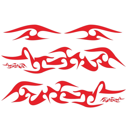 2 PCS/Set D-925 Flame Pattern Car Modified Decorative Sticker(Red) - Decorative Sticker by buy2fix | Online Shopping UK | buy2fix