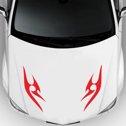 2 PCS/Set D-925 Flame Pattern Car Modified Decorative Sticker(Red) - Decorative Sticker by buy2fix | Online Shopping UK | buy2fix