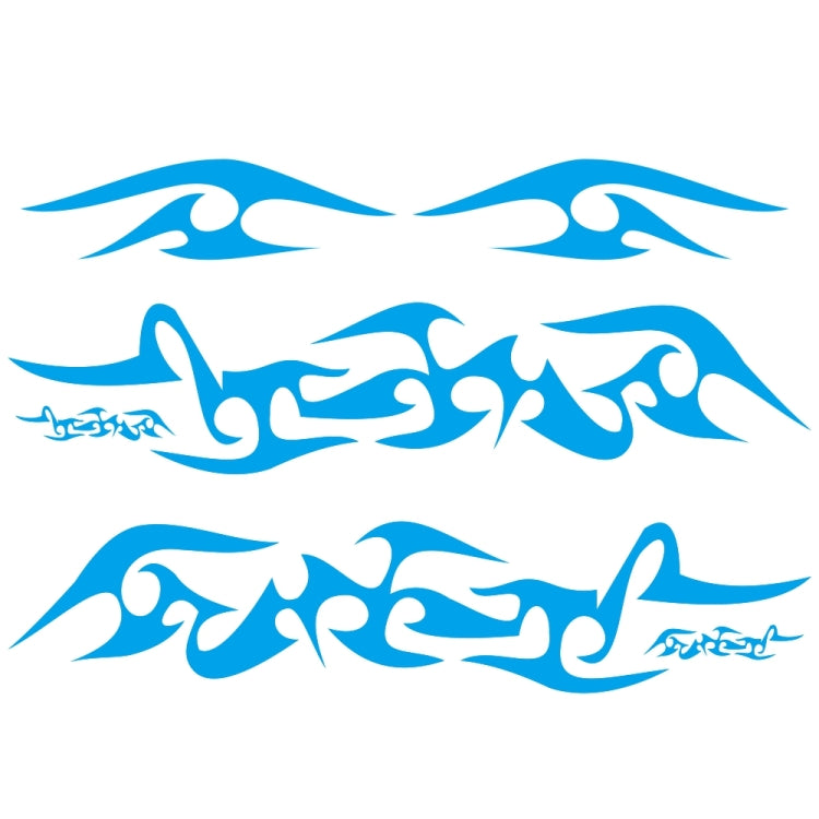 2 PCS/Set D-925 Flame Pattern Car Modified Decorative Sticker(Blue) - Decorative Sticker by buy2fix | Online Shopping UK | buy2fix
