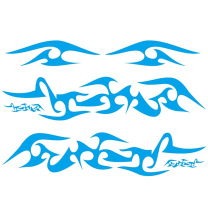 2 PCS/Set D-925 Flame Pattern Car Modified Decorative Sticker(Blue) - Decorative Sticker by buy2fix | Online Shopping UK | buy2fix
