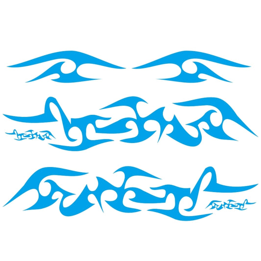 2 PCS/Set D-925 Flame Pattern Car Modified Decorative Sticker(Blue) - Decorative Sticker by buy2fix | Online Shopping UK | buy2fix