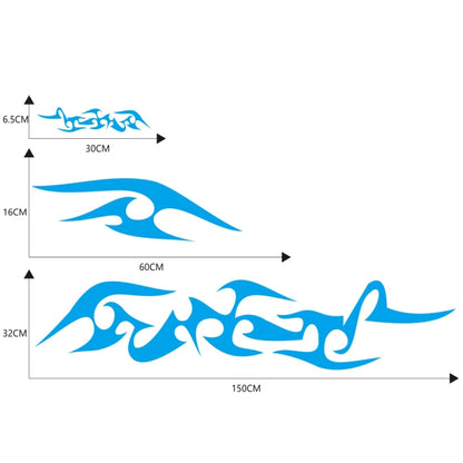 2 PCS/Set D-925 Flame Pattern Car Modified Decorative Sticker(Blue) - Decorative Sticker by buy2fix | Online Shopping UK | buy2fix