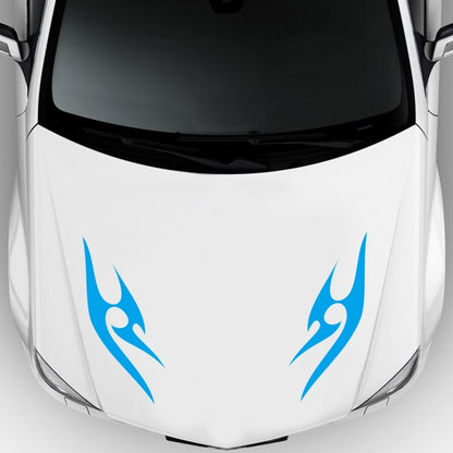 2 PCS/Set D-925 Flame Pattern Car Modified Decorative Sticker(Blue) - Decorative Sticker by buy2fix | Online Shopping UK | buy2fix