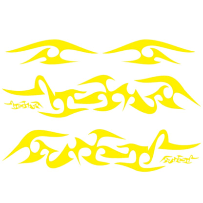 2 PCS/Set D-925 Flame Pattern Car Modified Decorative Sticker(Yellow) - Decorative Sticker by buy2fix | Online Shopping UK | buy2fix