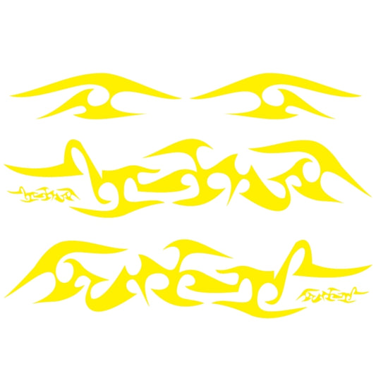 2 PCS/Set D-925 Flame Pattern Car Modified Decorative Sticker(Yellow) - Decorative Sticker by buy2fix | Online Shopping UK | buy2fix