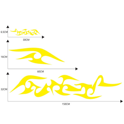 2 PCS/Set D-925 Flame Pattern Car Modified Decorative Sticker(Yellow) - Decorative Sticker by buy2fix | Online Shopping UK | buy2fix