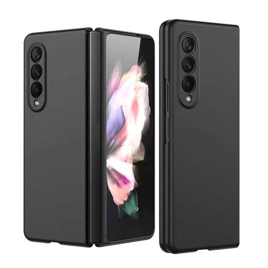 For Samsung Galaxy Z Fold4 Oil-sprayed Bare Metal Feel Ultra-thin Folding Phone Case(Black) - Galaxy Z Fold4 5G Cases by buy2fix | Online Shopping UK | buy2fix