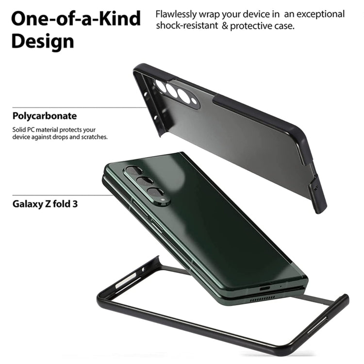 For Samsung Galaxy Z Fold4 Oil-sprayed Bare Metal Feel Ultra-thin Folding Phone Case(Black) - Galaxy Z Fold4 5G Cases by buy2fix | Online Shopping UK | buy2fix