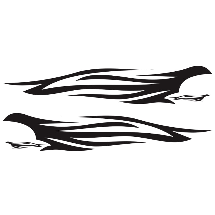 2 PCS/Set D-926 Fire Totem Pattern Car Modified Decorative Sticker(Black) - Decorative Sticker by buy2fix | Online Shopping UK | buy2fix