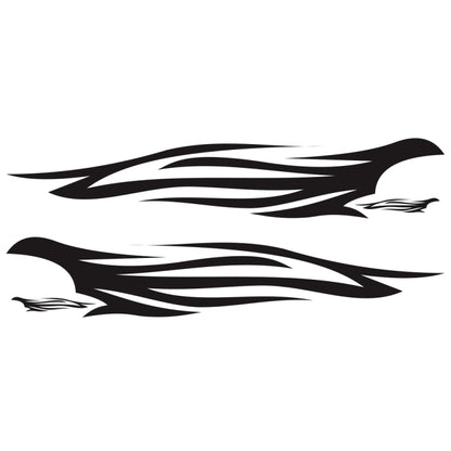 2 PCS/Set D-926 Fire Totem Pattern Car Modified Decorative Sticker(Black) - Decorative Sticker by buy2fix | Online Shopping UK | buy2fix