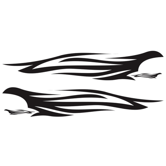 2 PCS/Set D-926 Fire Totem Pattern Car Modified Decorative Sticker(Black) - Decorative Sticker by buy2fix | Online Shopping UK | buy2fix