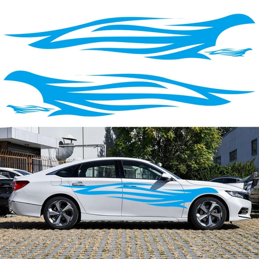 2 PCS/Set D-926 Fire Totem Pattern Car Modified Decorative Sticker(Blue) - Decorative Sticker by buy2fix | Online Shopping UK | buy2fix