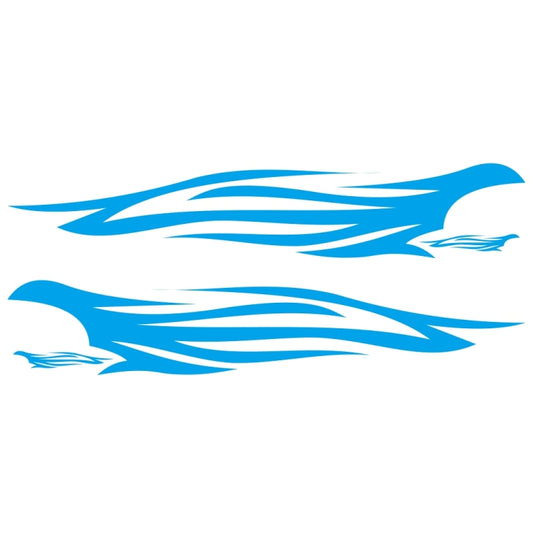 2 PCS/Set D-926 Fire Totem Pattern Car Modified Decorative Sticker(Blue) - Decorative Sticker by buy2fix | Online Shopping UK | buy2fix