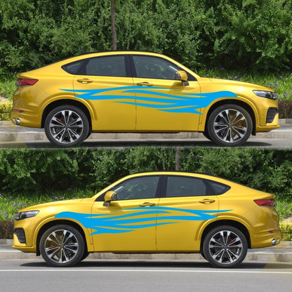2 PCS/Set D-926 Fire Totem Pattern Car Modified Decorative Sticker(Blue) - Decorative Sticker by buy2fix | Online Shopping UK | buy2fix